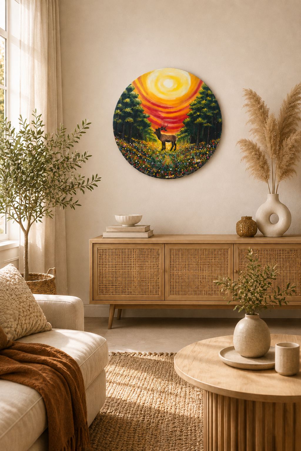 Авторска картина "Еленът царствената красота на гората"